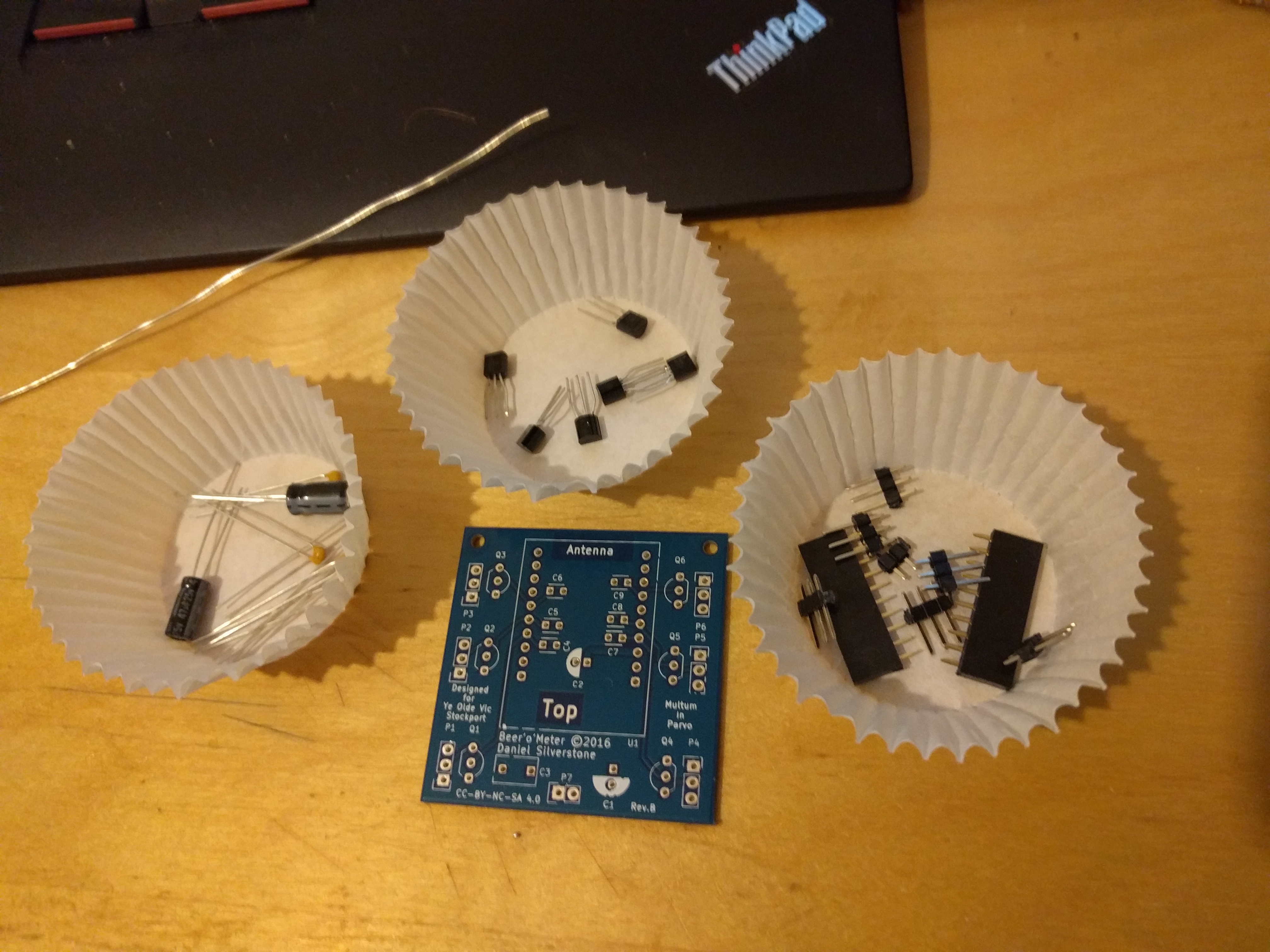 Component prep for the Beer'o'Meter